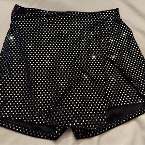 MIA Black skort with Silver Dots
